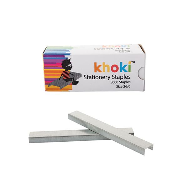 Khoki - Stationery - Office Supplies - Staples - Size 26/6 - Box of 5000