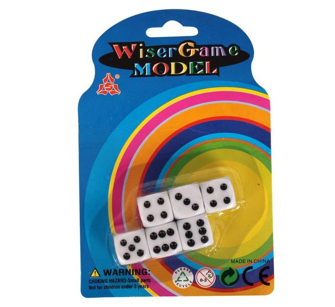 Dice - Retro Games - BPA Free - 16mm - 6 Pieces - 10 Pack