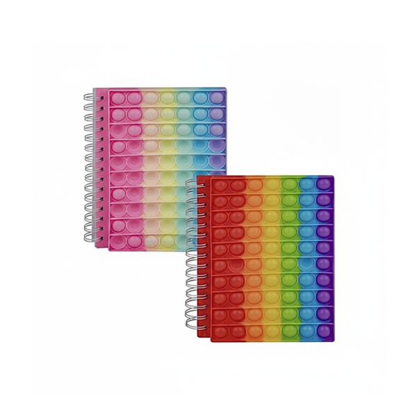 Dual-Pack A5 Rainbow Pop-Design Notebooks - Bold Creativity