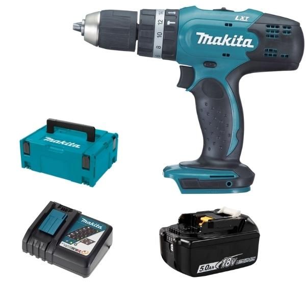Makita - Cordless Impact Drill, Charger &amp; 5Ah Generic Replacement Battery