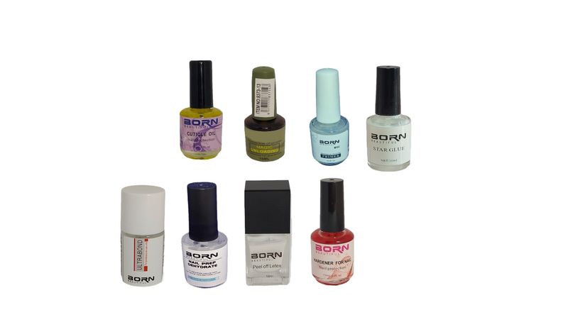 Ultimate Born Beautiful Gel Nail Polish Top Up Beginner Salon Kit - 8 Piece