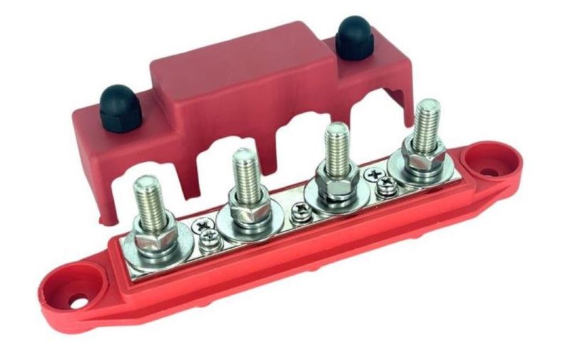 DC Bus Bar &amp; Cover (48V DC / 250A)(Red)