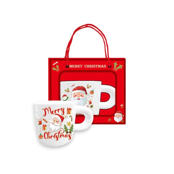 White Merry Christmas Santa Gift Cup