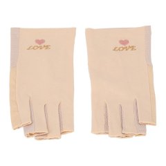 Manicure Gloves UV Protection Stretchy Breathable Light Yellow