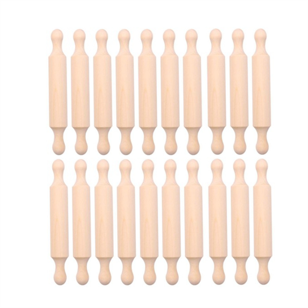 Wooden Mini Rolling Pin Long Kitchen Baking Small Dough 20 Pieces of 7 Inches