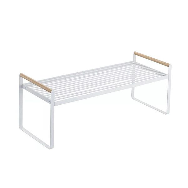 Universal Kitchen Wire Shelf Countertop Pantry Storage Organizer Rack - White