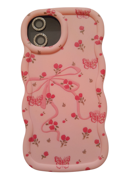 Wavey Pattern Phone Case- Pink Compatible With iPhone 12
