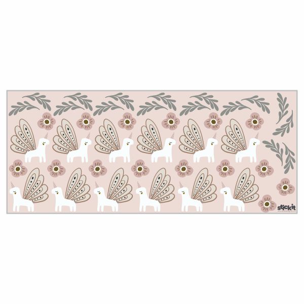Unicorns and Flowers Wall Stickers