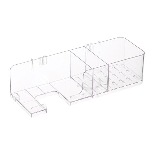 Acrylic Multi-function Wall Mount Bathroom Hair Dryer Rack Organizer
