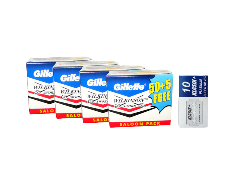 Gillette Wilkinson Sword Double Edge Razor Blades 220 pack + Klasik 10pack
