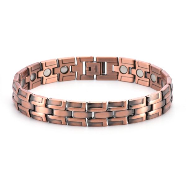 Men's Pure Copper Bracelet with 3500 Gauss Effective Magnetic Bracelet