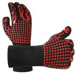 BBQ Gloves Non-Slip Kitchen Gloves for Stove Cooking Baking