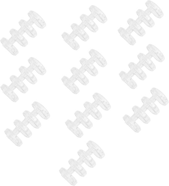 10Pcs Four-Hole Loose Leaf Binder Clips Detachable Plastic Ring Snaps