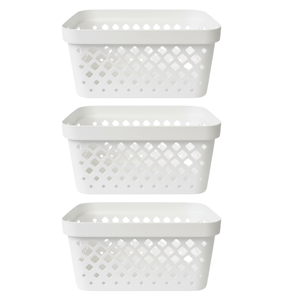 Woven Storage Basket | Decorative Countertop Organizer for Bathroom &amp; Desk