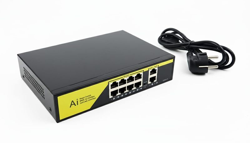 10-Port Gigabit Smart PoE Switch: 8 PoE + 2 Uplink | 1000Mbps Plug &amp; Play