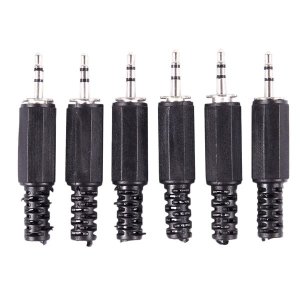6x 2.5mm Stereo Male Plug Jack DIY Solder Headphones Audio Connector