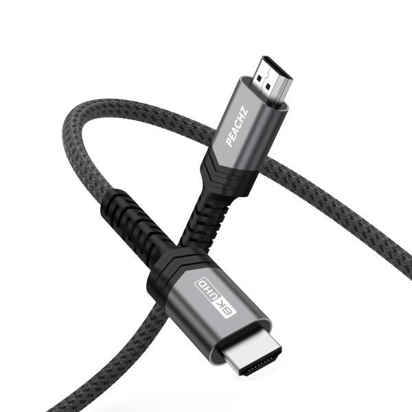 Peachz 8K HDMI Cable 2.1 48Gbps Ultra High Speed HDMI Cable Braided 5meters