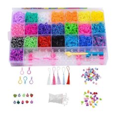 Rainbow Loom Bands Kit DIY Rubber Bands Bracelet Making Kit - 4400 Piece