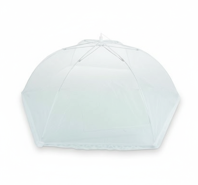 Hillhouse 2 Piece Hexagonal Food Cover 70 cm White Mesh Protector
