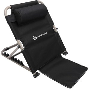 FocusOutdoor Adjustable Foldable Beach Chair with Backrest &amp; Pillow