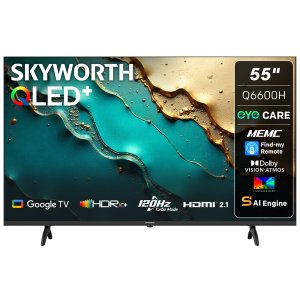 Skyworth 55" Q6600H 4K QLED Google Smart TV with Eye Care