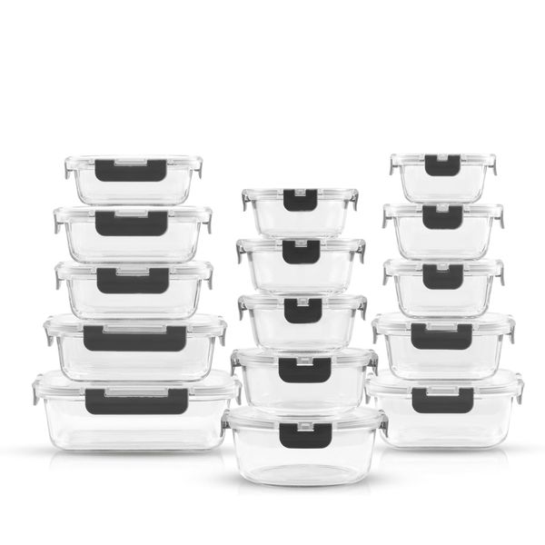 Minhaj Homeware - Food Storage Containers 15piece Set ZH-1100012/15