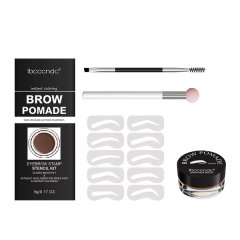 Brow Stencil And Pomade With 10 Stencils, Brush And Stamper