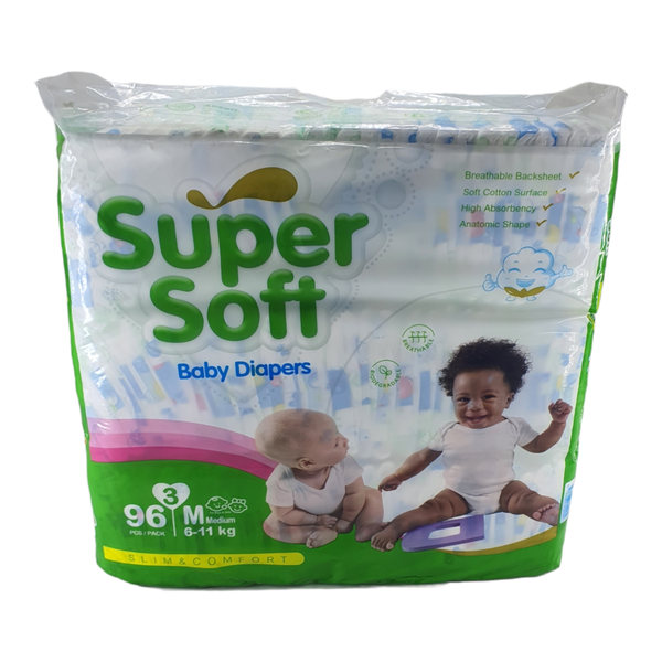 Super Soft Quality Baby Nappies &amp; Diapers -Medium (6-11 kg )- P96
