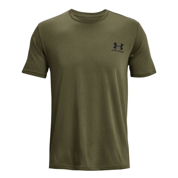 Under Armour Men's Sportstyle Left Chest Short Sleeve Tee - Green/Black