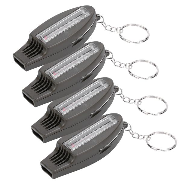 4-In-1 Outdoor Whistle, Portable With Magnifying Glass Compass Thermometer