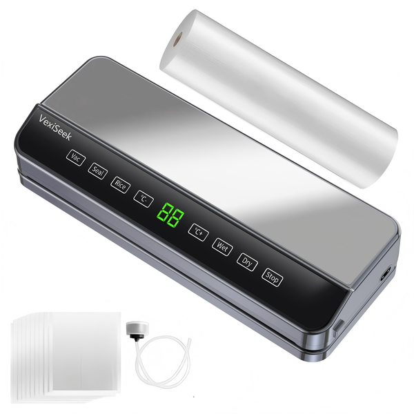 Vacuum Sealer Machine with Built-in Cutter &amp; Roll Storage, Stainless Steel