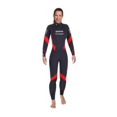 Mares She Dive Pioneer 5mm Back Zip Wetsuit - Black/Red - XXS