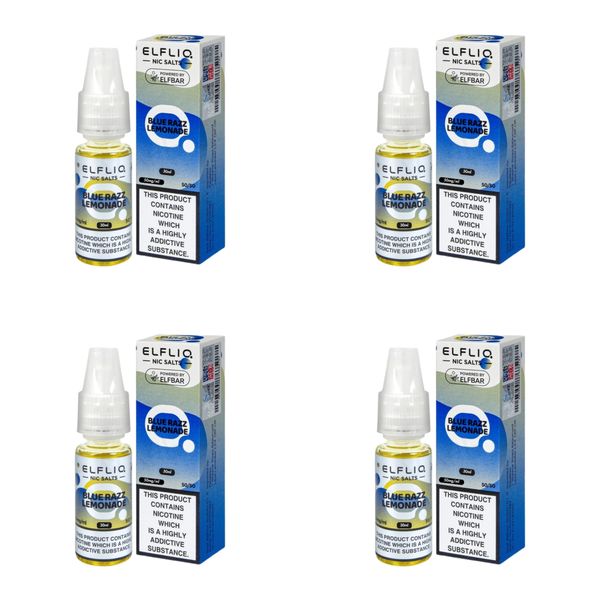 Elf Bar ELFLIQ E-Liquid 30ml Nic Salt 5% - Blue Razz Lemonade (Pack of 4)