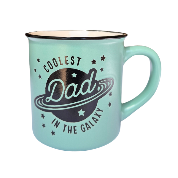 Manly Mug - Coolest Dad in the Galaxy - Aqua