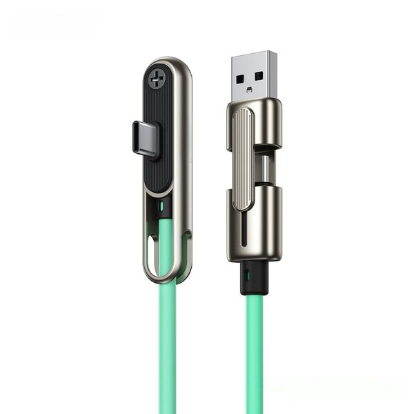 All-in-One Charging Cable 240W , Foldable Phone Stand,USB-A/USB-C to Type-C