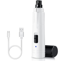 Pet Nail Grinder Trimmer With LED 2 Speed Quiet Rechargeable Painless