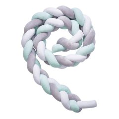 Braid Crib Bumper Knotted Bumper Breathable Pillow Cradle Bedding Decors