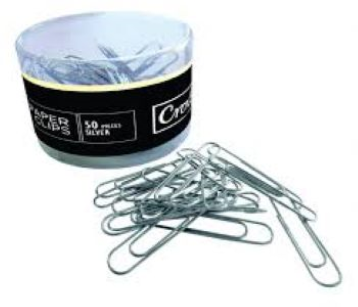 Croxley Silver Wavy Paper Clips - 78mm (Tub)