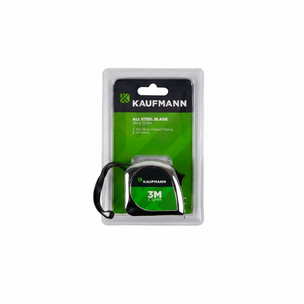 Kaufmann Steel Tape Measure 3m x 16mm for Accurate Measurements