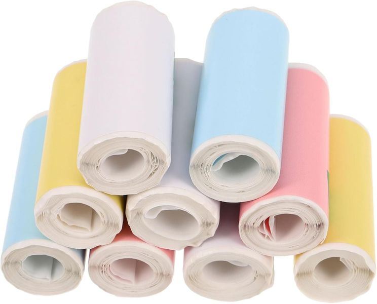 9 Rolls Thermal Label Printer Paper: Self-adhesive Thermal Paper Rolls -