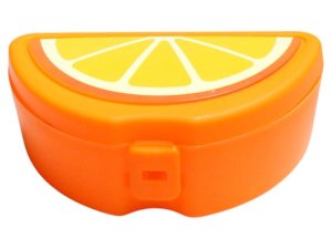 Lunch Box with Spork and Divider - Orange Fruit Design 210 x 75 x 120mm