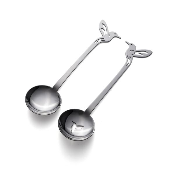 Carrol Boyes Salad Servers Medium - Hummingbird