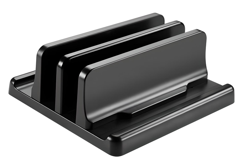 Dual-Slot Vertical Laptop/Tablet Stand Holder ABS Plastic Notebook Dock