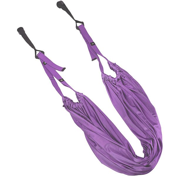 Flexibility Leg Stretching Strap Aerial Yoga Belt for Dance Fitness-Violet
