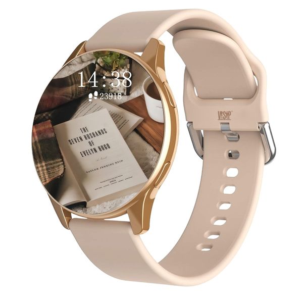 Women's Touchscreen Pink Fitness Watch with Health Monitoring
