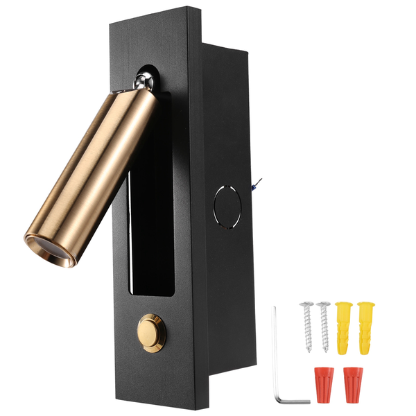 Reading Lights Headboard Wall Light Reading Light Recessed Black Gold