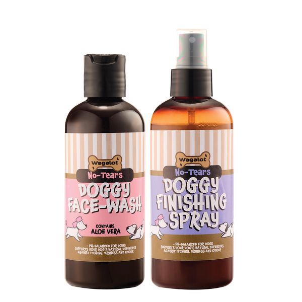 Wagalot 2 Pack No Tears Doggy Finishing Spray and Doggy Face Wash - 200ml