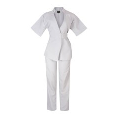 Selphies Clinical Scrub Uniform 2 Piece Set- Light Grey