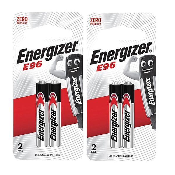Energizer E96 1.5v Alkaline AAAA Battery Card 2 - 2x Bundle