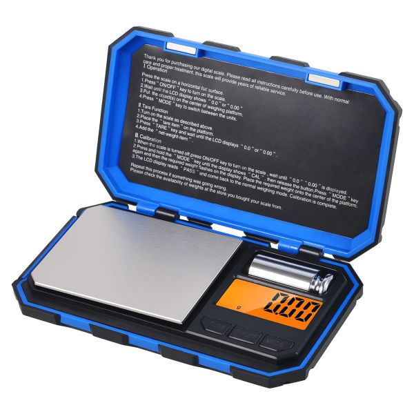 Mini Precision Digital Scale, 6 Unit Modes Conversion, Blue